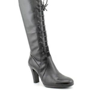 Tahari Lawton Black Leather Boot